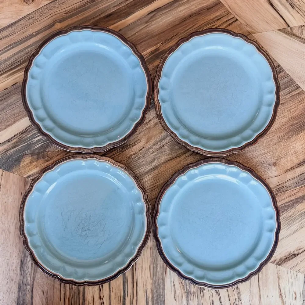 Versailles Blue Collection Salad Plates, 8.5” by Ambience-Set of 4-Discontinued